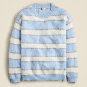 J.Crew brushed cashmere relaxed stripe sweater, size XXS, never worn.